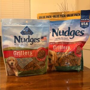 Blue Buffalo Dog Treats Nudges Grillers Natural Dog Treats 2 Pack NEW 36 16 OZ